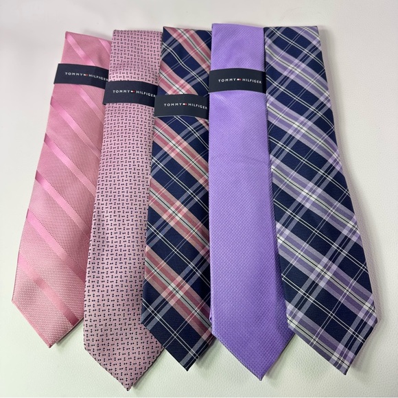 Tommy Hilfiger Other - **5 Pack NEW Men’s Tommy Hilfiger Elegant Silk Tie Collection - Pink and Purple